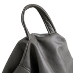 Pouf Litton en cuir gris