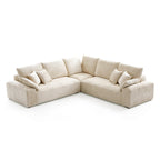 Le canapé d'angle sectionnel beige Empress