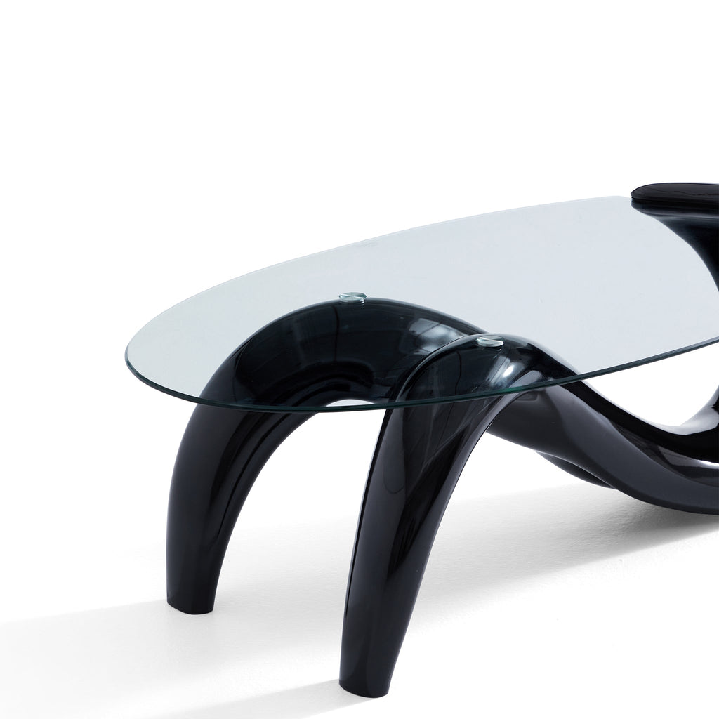 Table basse ovale élégante en forme de sirène