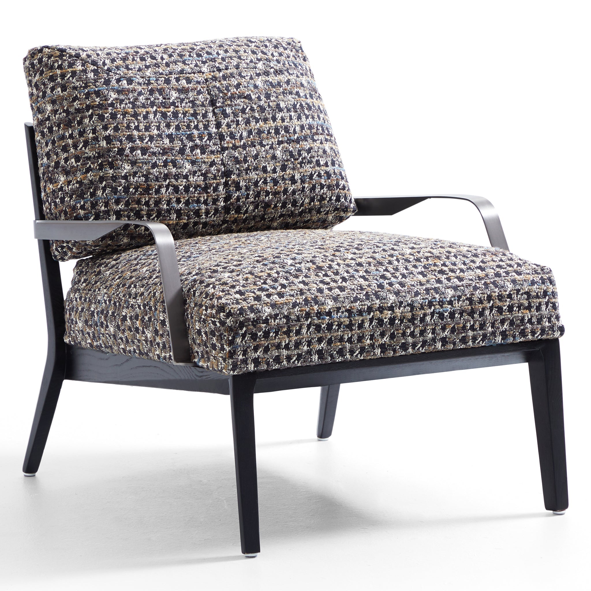 Charcoal Gary Flax Linen Minimalist Leisure Chair
