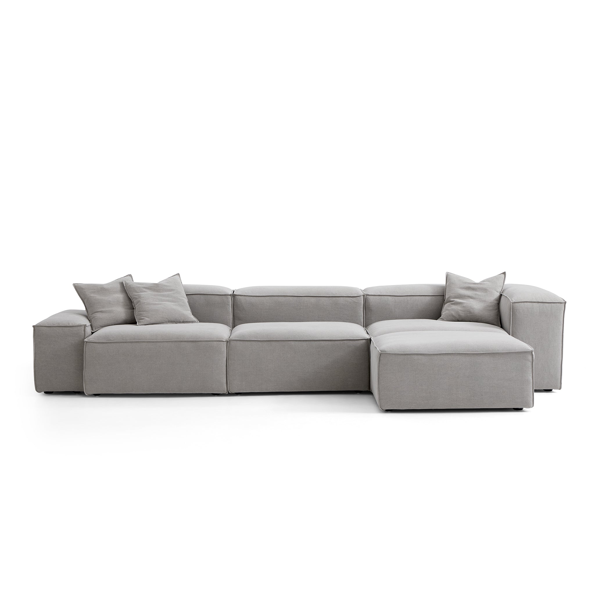 Canapé modulaire Freedom gris neuf avec pouf