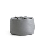 Pouf Litton en cuir gris
