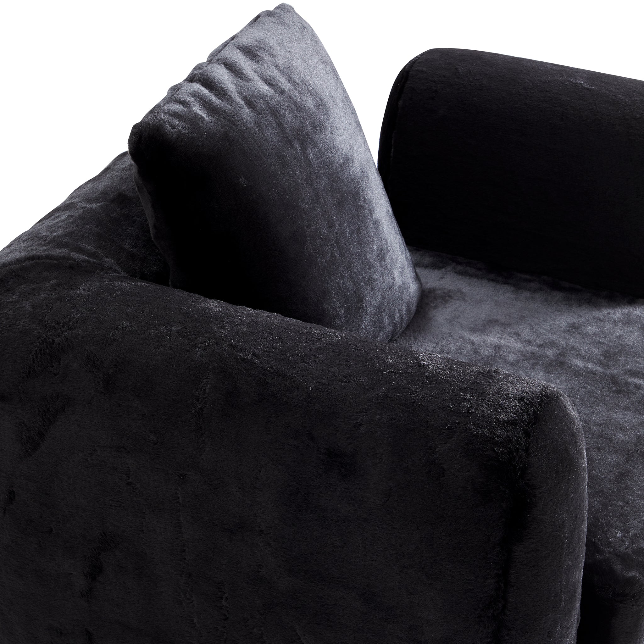 Fauteuil d'appoint en peluche Obsidian