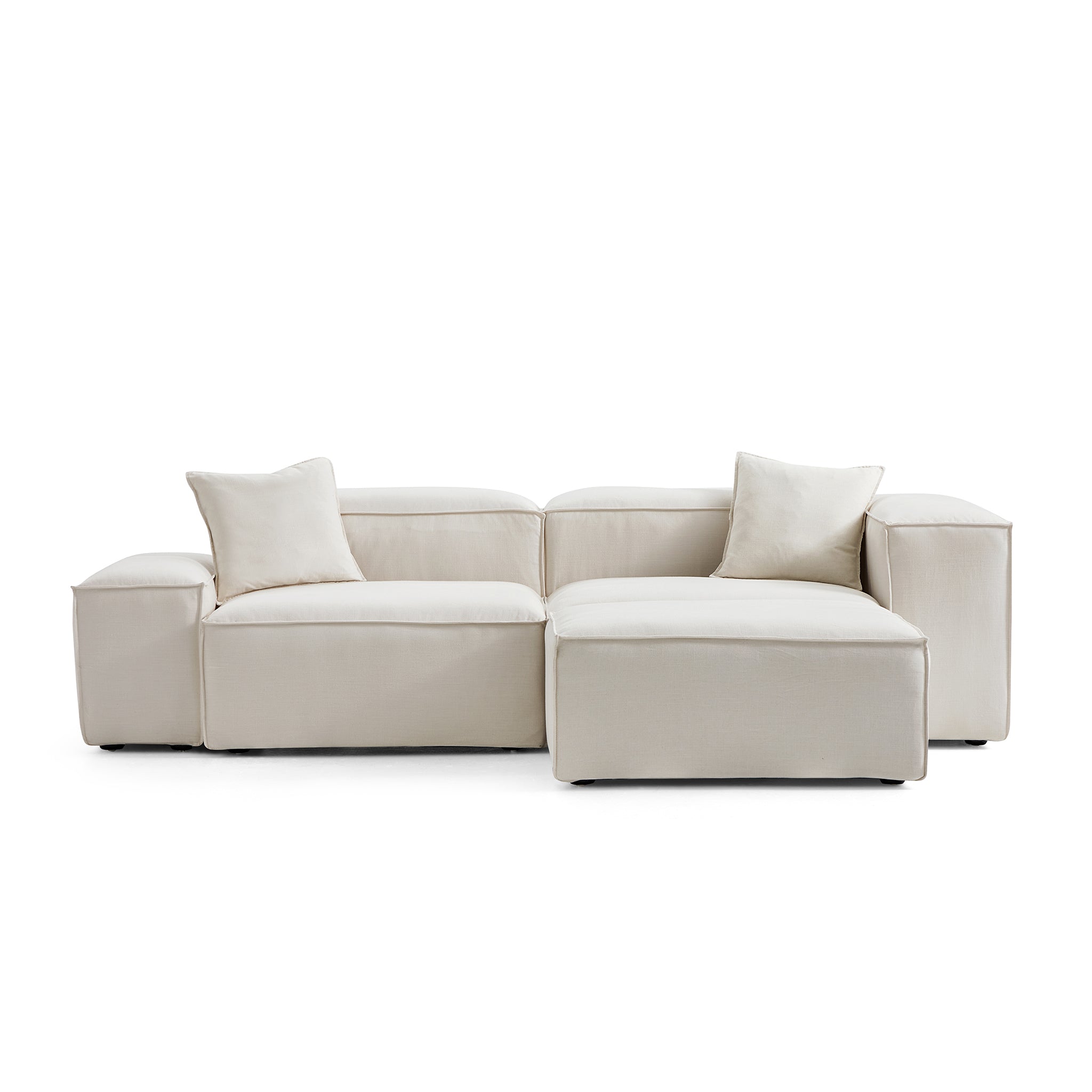 Freedom Modular Beige Sofa with Ottoman