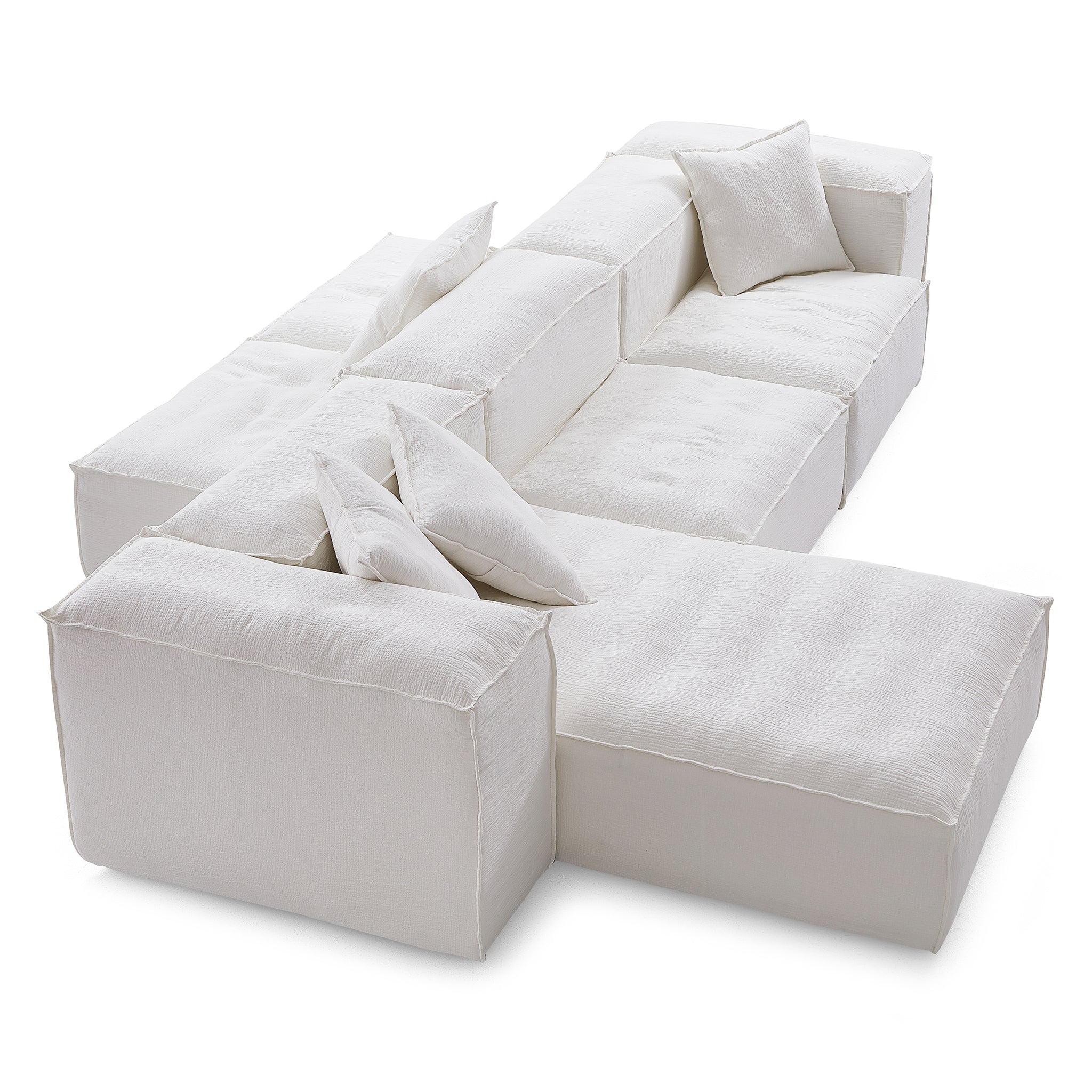 Freedom Modular Khaki Double-Sided Sectional Sofa
