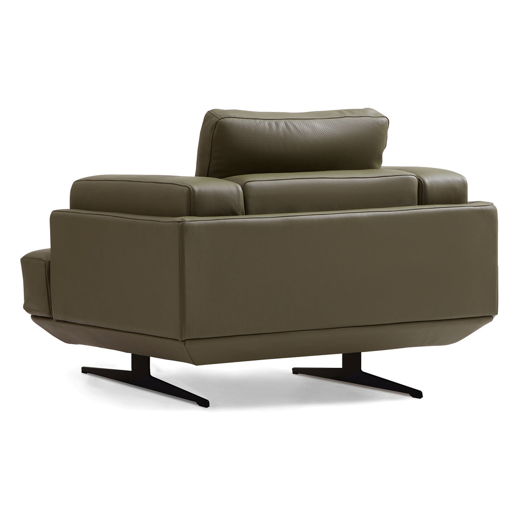 Fauteuil Olivia en cuir véritable pleine fleur