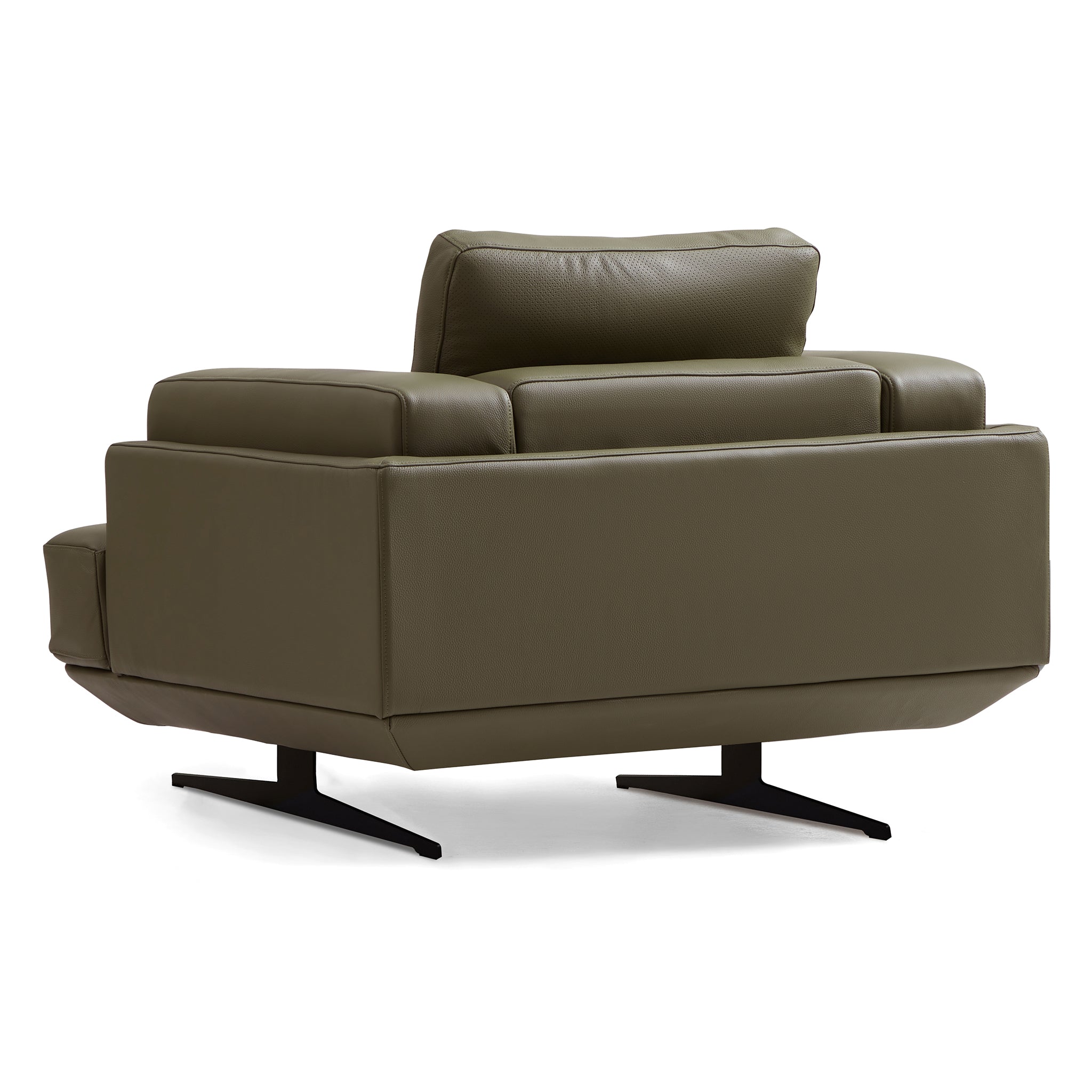 Fauteuil Olivia en cuir véritable pleine fleur