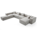 Canapé sectionnel modulaire gris Freedom à extrémité ouverte