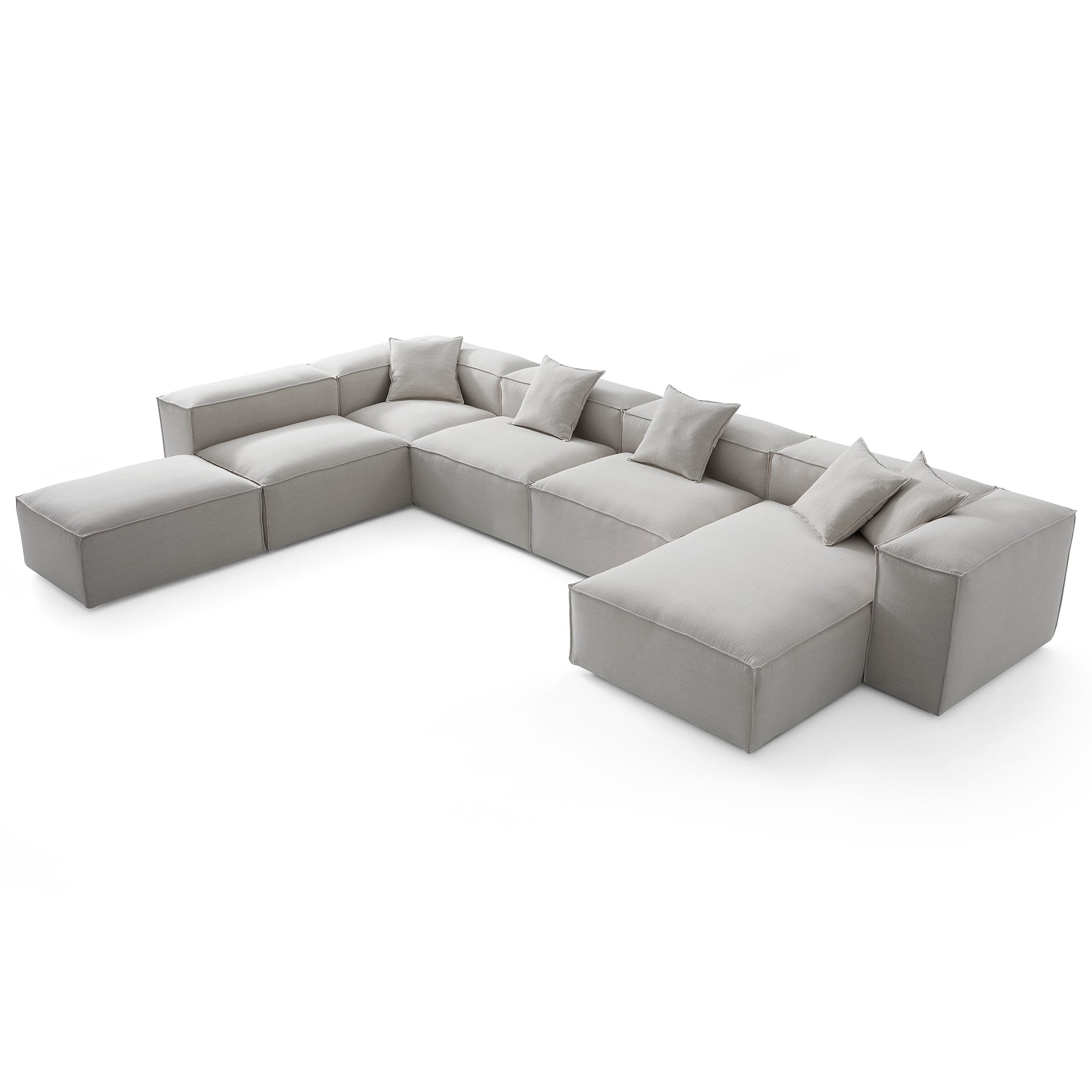 Freedom Modular Gray Open-End Sectional Sofa