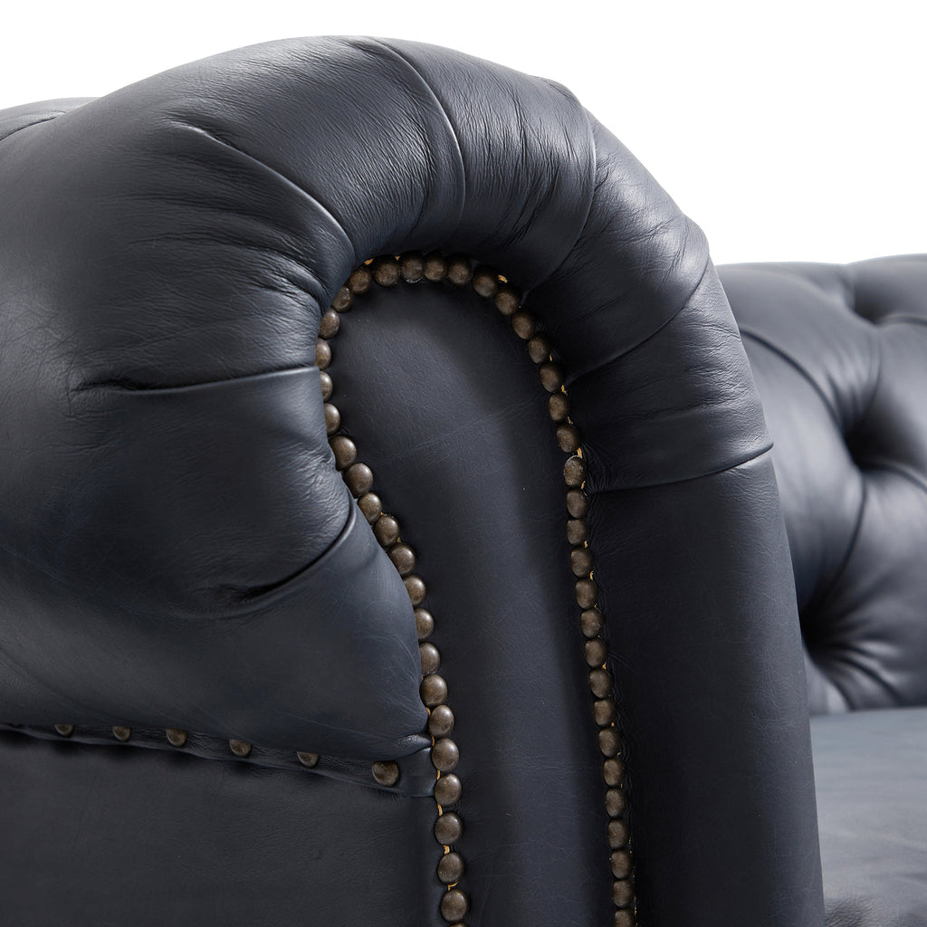 Durango Chesterfield Top Grain Leather Tufted Sofa