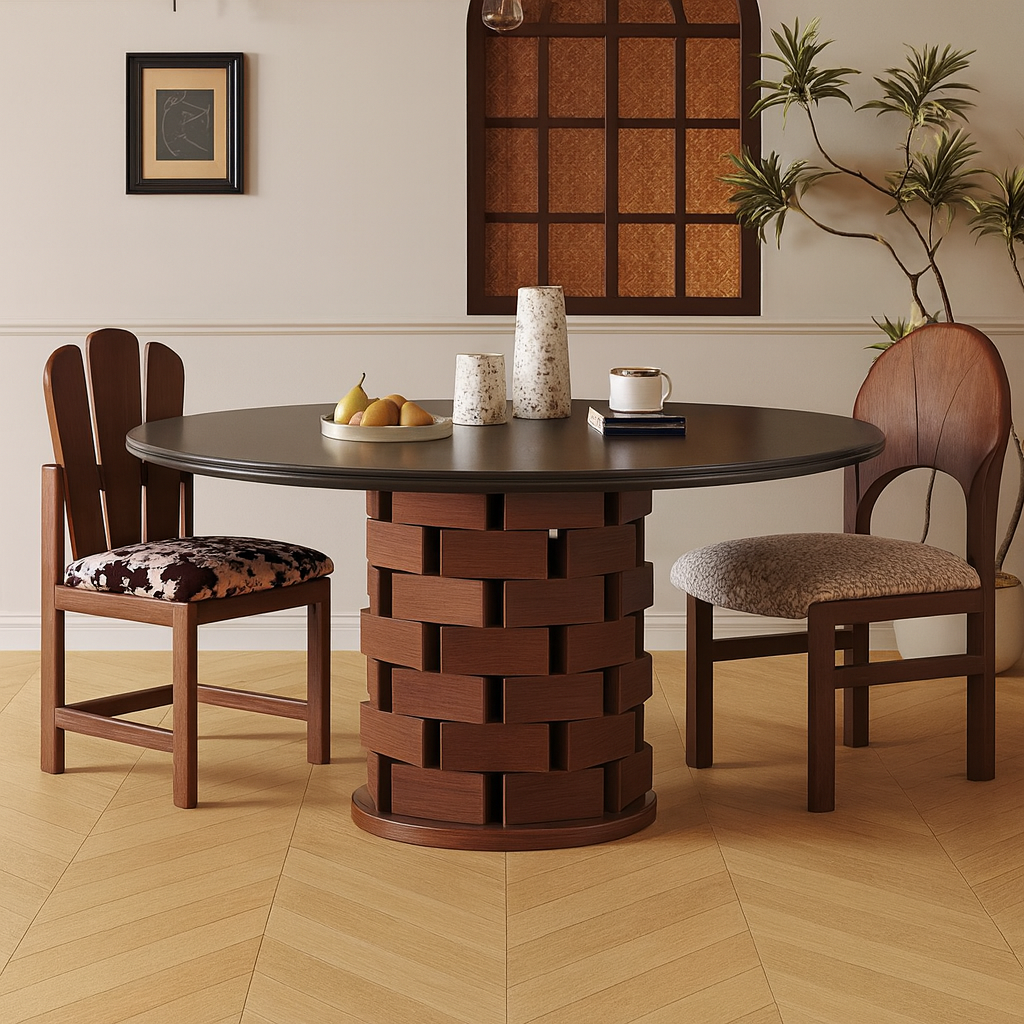 Grid Round Dining Table