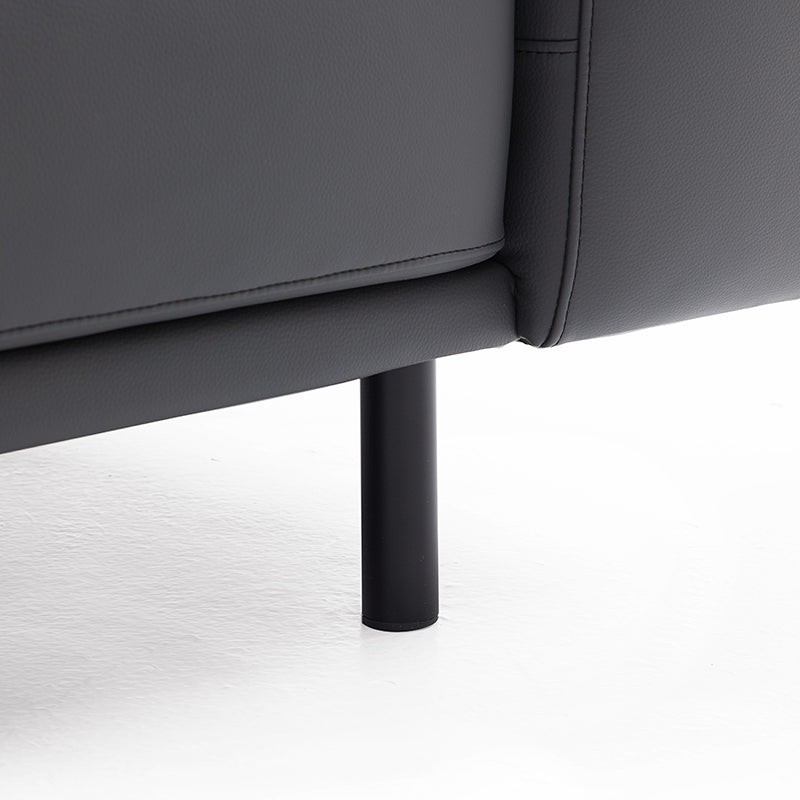 Fauteuil en cuir beige noble