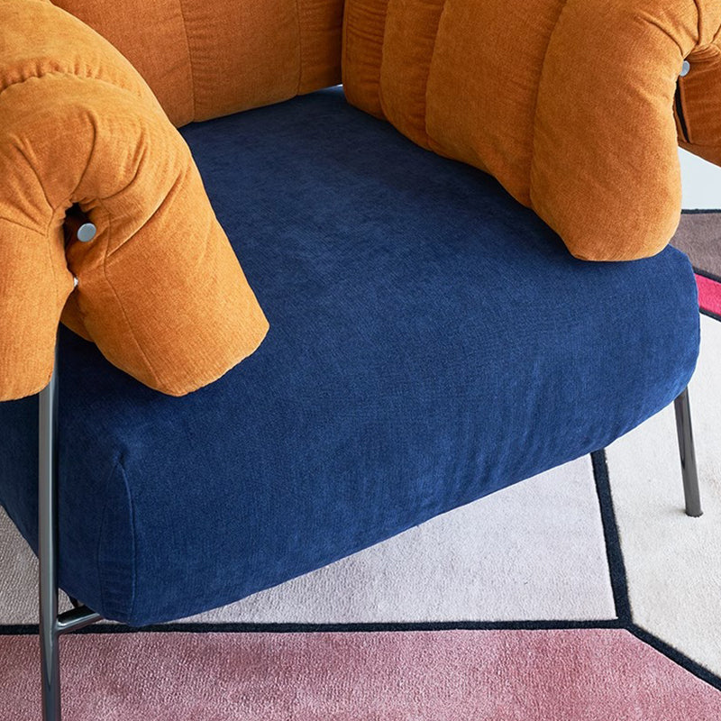 Fauteuil d'appoint en tissu roux Granchio