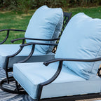 Ensemble de salon de jardin MAISON ARTS 6/7 pièces, canapé avec 2/4 chaises simples, 1 canapé 3 places et table basse/poufs