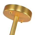 Plafonnier semi-encastré linéaire Sputnik industriel moderne à 6 lampes, à intensité variable