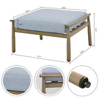 Ensemble de salon de jardin en aluminium pour 6 personnes avec 2 chaises pivotantes, un canapé d'extérieur 3 places et une table basse