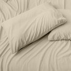 Ensemble de draps de luxe Stay Cool 1800 fils au pouce carré en rayonne de bambou à poches profondes
