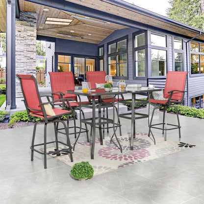 Ensemble de salle à manger bistrot d'extérieur Patio Festival pour 4 personnes, hauteur bar