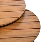 Ensemble de canapés d'extérieur 6 pièces avec tables basses rondes gigognes et canapé d'assise avec coussins