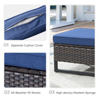 Ensemble de 6 canapés d'extérieur avec chaise et pouf