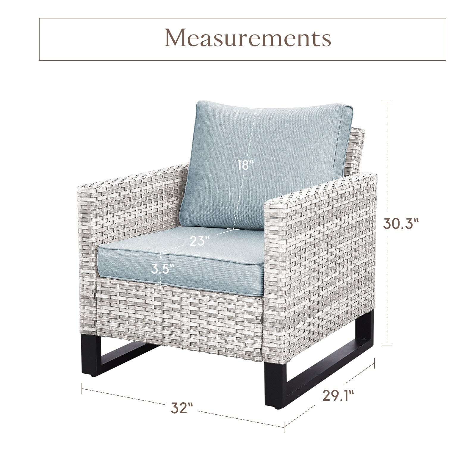 Ensemble de 6 canapés d'extérieur avec chaise et pouf