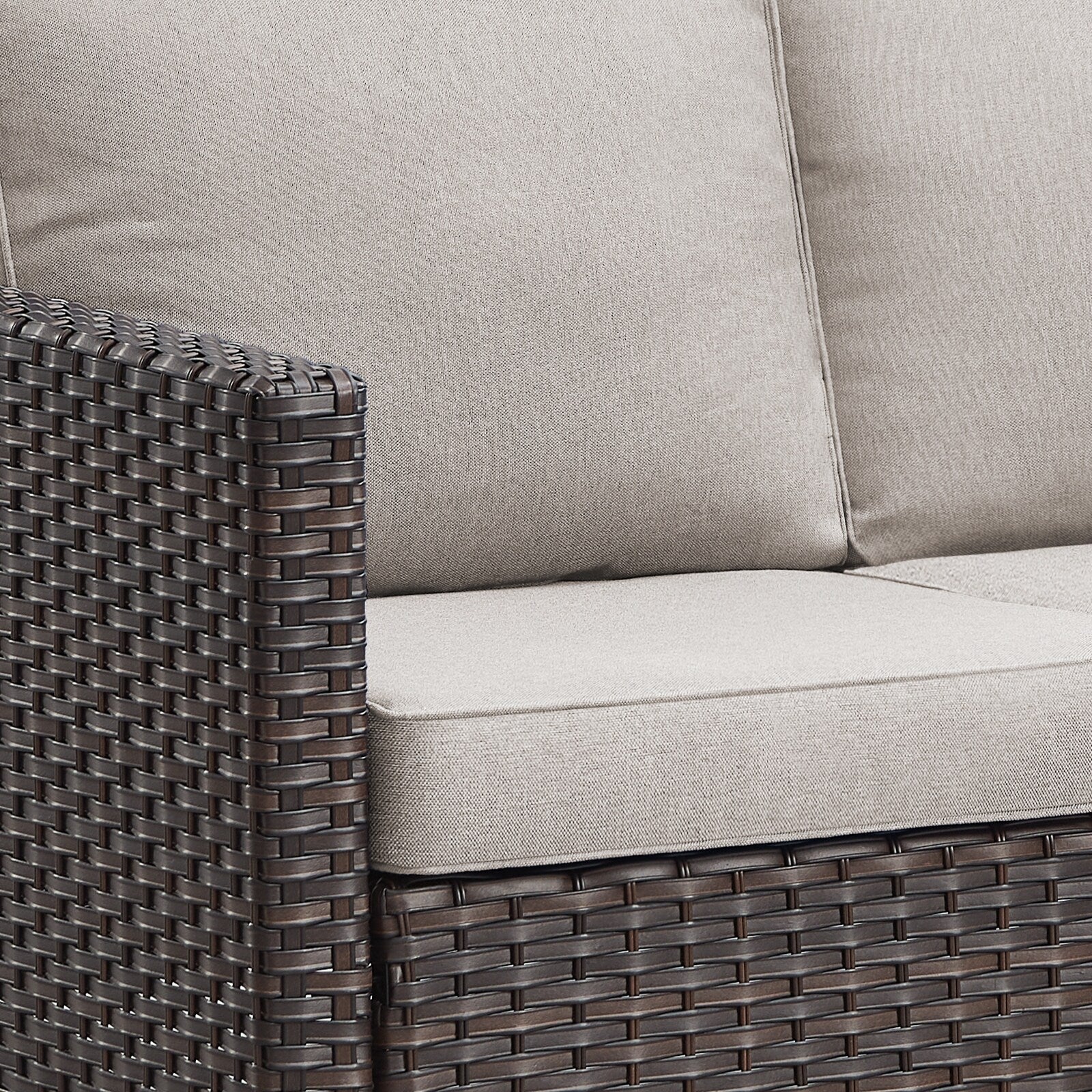 Ensemble de 6 canapés d'extérieur avec chaise et pouf