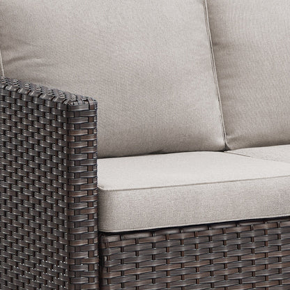 Ensemble de 6 canapés d'extérieur avec chaise et pouf