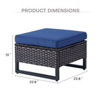 Ensemble de 6 canapés d'extérieur avec chaise et pouf