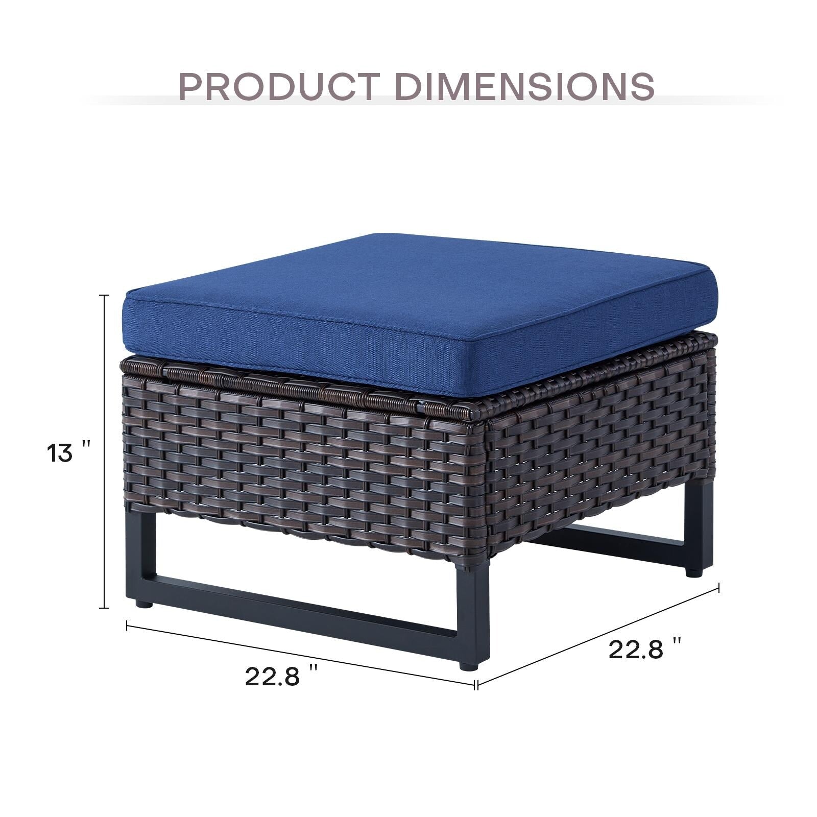 Ensemble de 6 canapés d'extérieur avec chaise et pouf