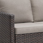 Ensemble de 6 canapés d'extérieur avec chaise et pouf