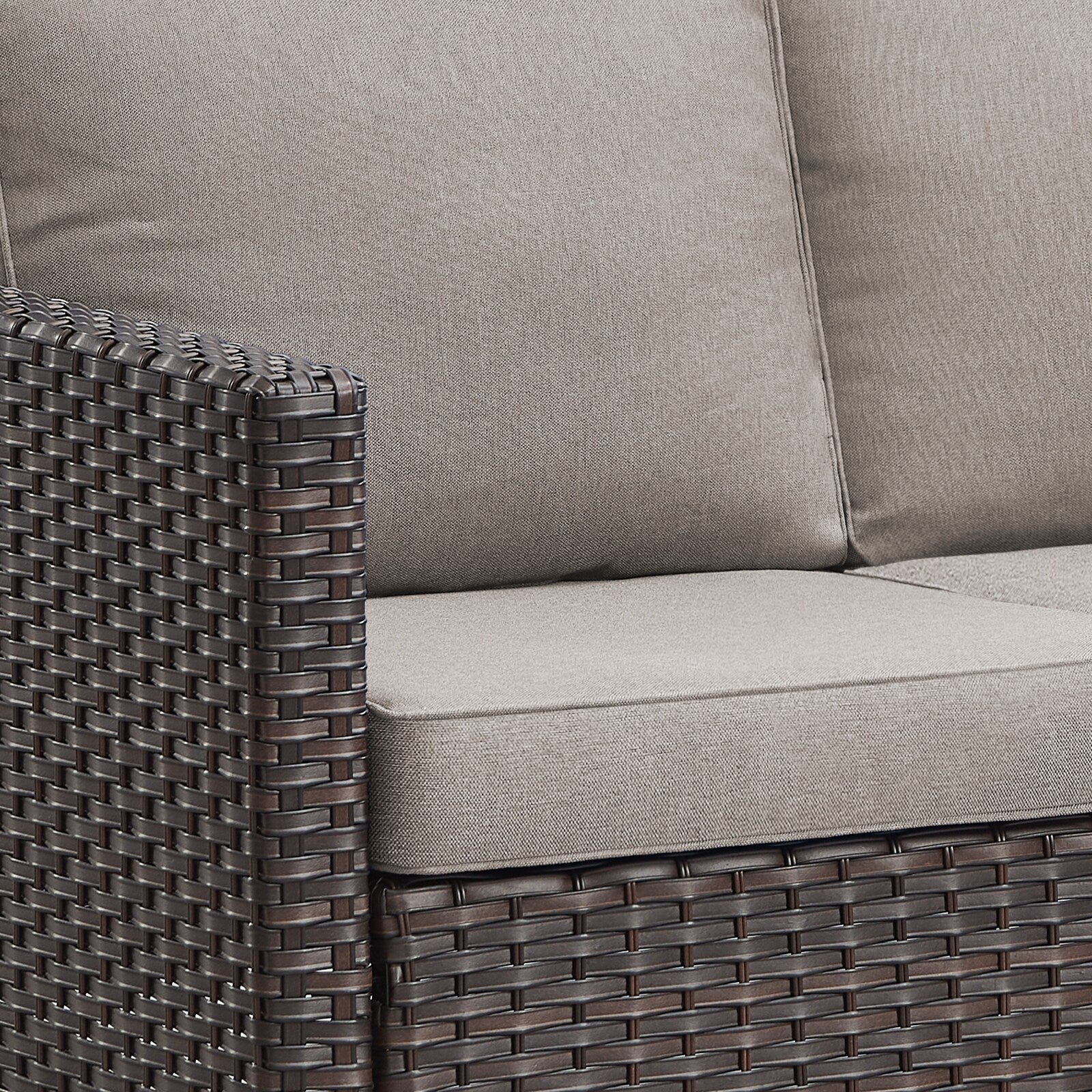 Ensemble de 6 canapés d'extérieur avec chaise et pouf