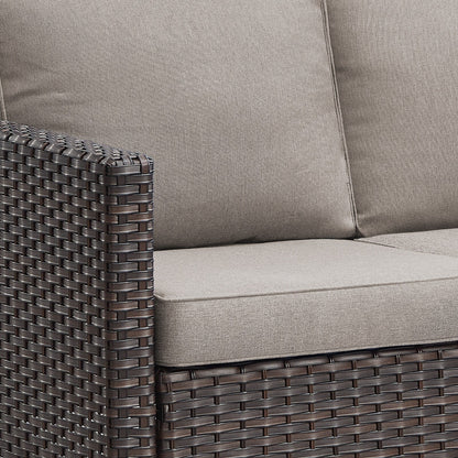 Ensemble de 6 canapés d'extérieur avec chaise et pouf