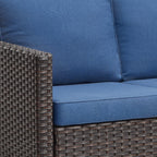 Ensemble de 6 canapés d'extérieur avec chaise et pouf