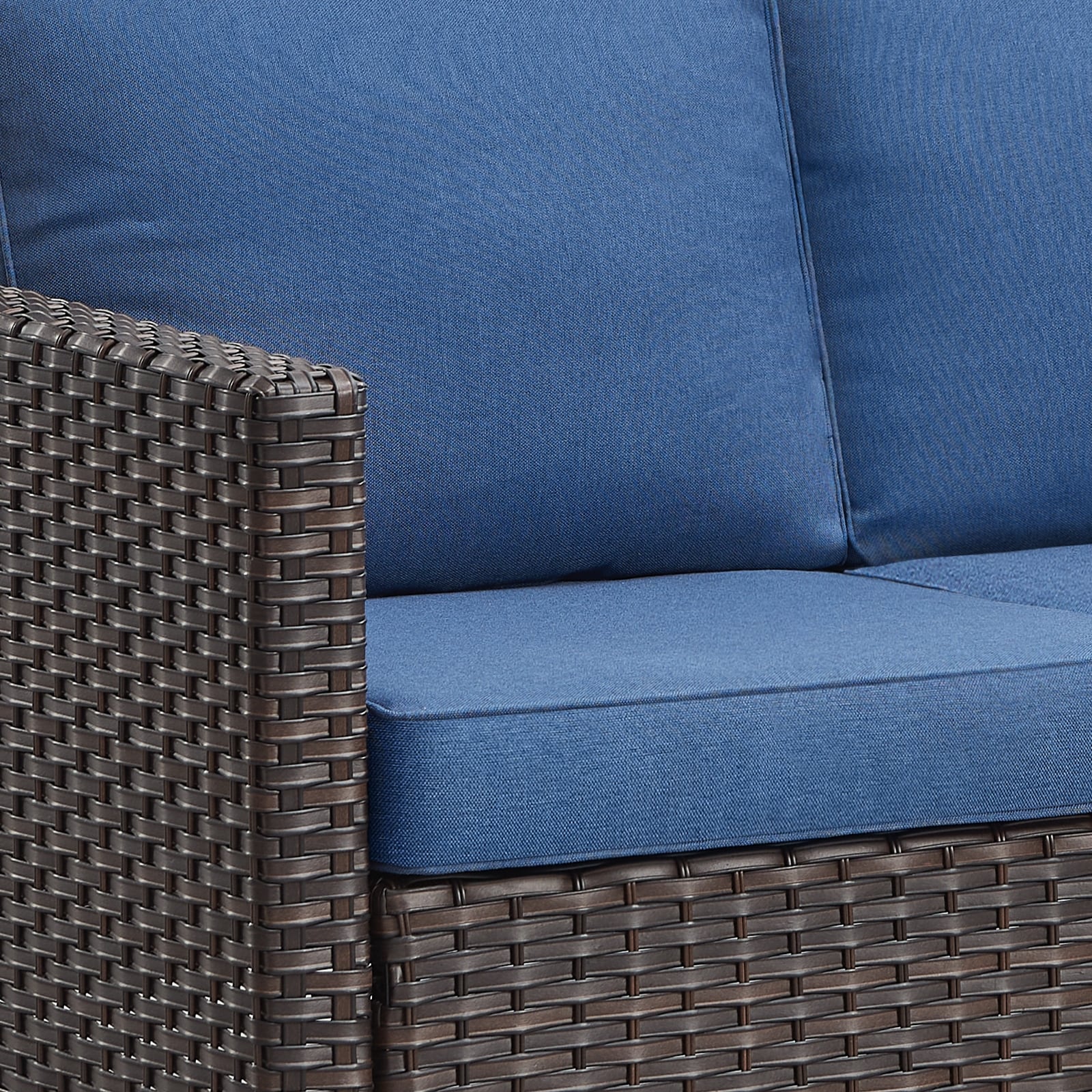 Ensemble de 6 canapés d'extérieur avec chaise et pouf