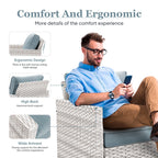 Ensemble de 6 canapés d'extérieur avec chaise et pouf