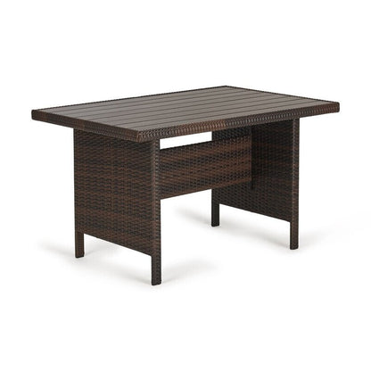 Ensemble de conversation extérieur en osier de 6 pièces pour patio