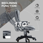 Fauteuil de bureau inclinable à 6 points de massage, fauteuil de direction ergonomique à dossier haut avec chauffage lombaire