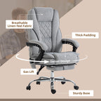 Fauteuil de bureau inclinable et ergonomique avec massage par vibrations à 6 points, pivotant et chauffant pour les lombaires, avec repose-pieds et hauteur réglable