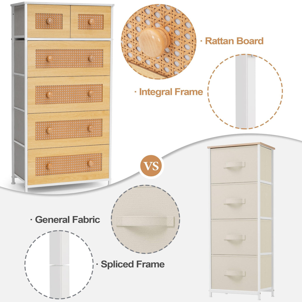 Commode verticale à 6 tiroirs de Crestlive Products