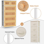 Commode verticale à 6 tiroirs de Crestlive Products