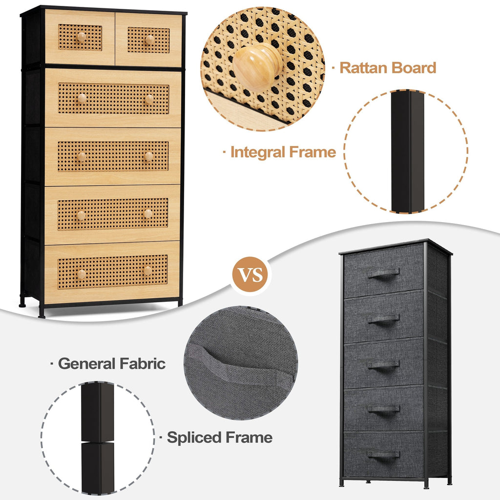 Commode verticale à 6 tiroirs de Crestlive Products