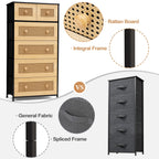 Commode verticale à 6 tiroirs de Crestlive Products