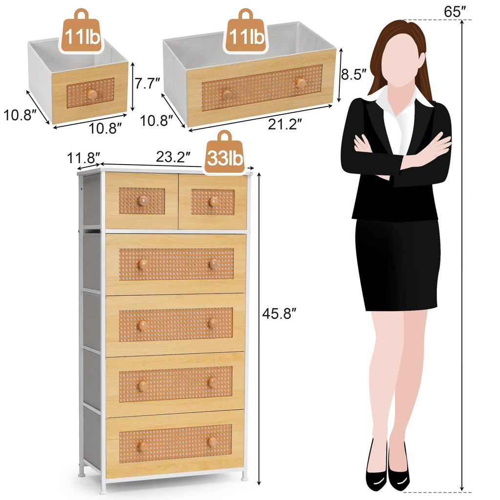 Commode verticale à 6 tiroirs de Crestlive Products