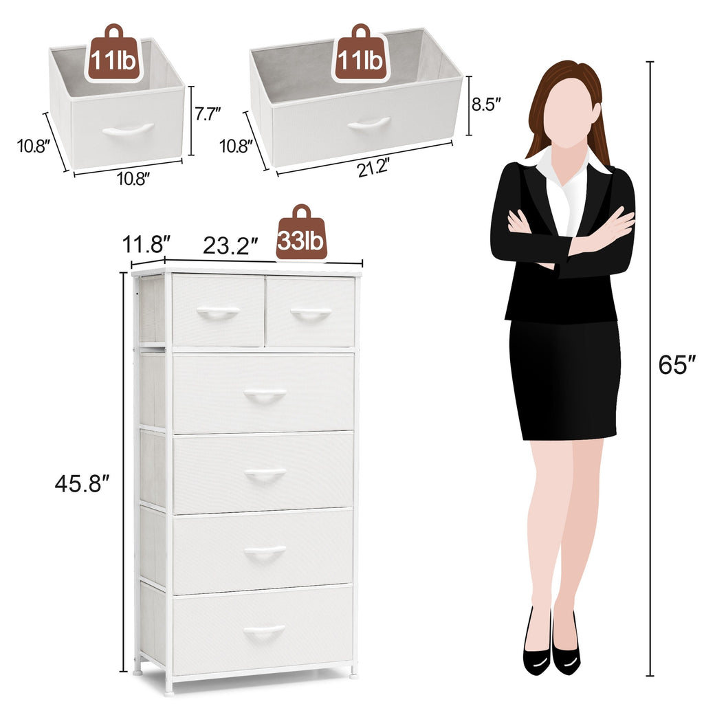 Commode verticale à 6 tiroirs de Crestlive Products