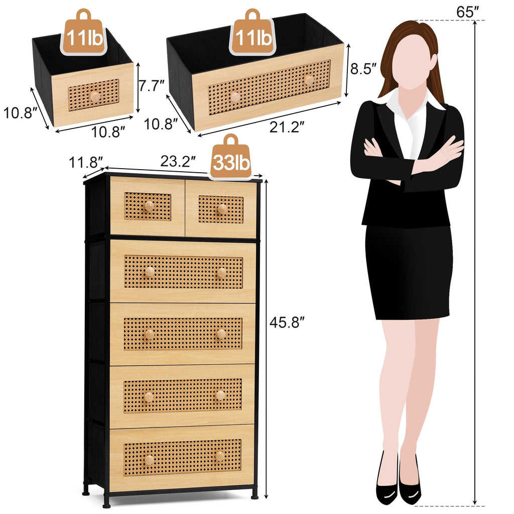 Commode verticale à 6 tiroirs de Crestlive Products