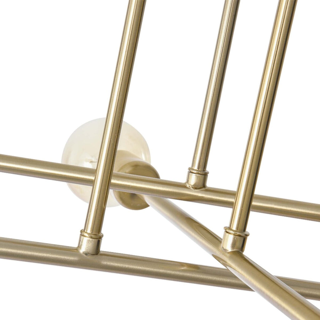 Plafonnier semi-encastré moderne en métal Sputnik de 6 lumières, 23,62 po
