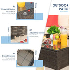 Ensemble de meubles de jardin Homall 6 pièces avec canapé sectionnel d'extérieur rembourré en rotin PE