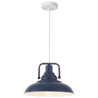 Suspension 60 W à 1 ampoule avec abat-jour en forme de dôme pour îlot de cuisine, lustre semi-encastré classique pour salle à manger