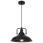 Suspension 60 W à 1 ampoule avec abat-jour en forme de dôme pour îlot de cuisine, lustre semi-encastré classique pour salle à manger