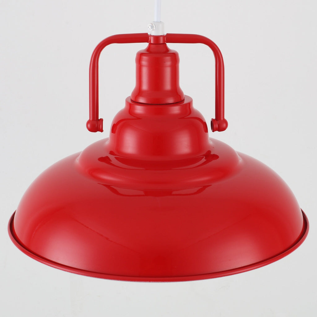 Suspension 60 W à 1 ampoule avec abat-jour en forme de dôme pour îlot de cuisine, lustre semi-encastré classique pour salle à manger